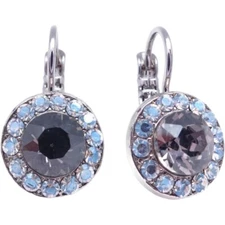 Mariana Dancing in the Moonlight Dk Grey Moonlight Halo Silver Earrings 1160 NWT