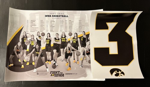 Póster del equipo de baloncesto femenino Iowa Hawkeyes 2021-2022 Caitlin Clark ¡Plus bonificación! - Imagen 4 de 4