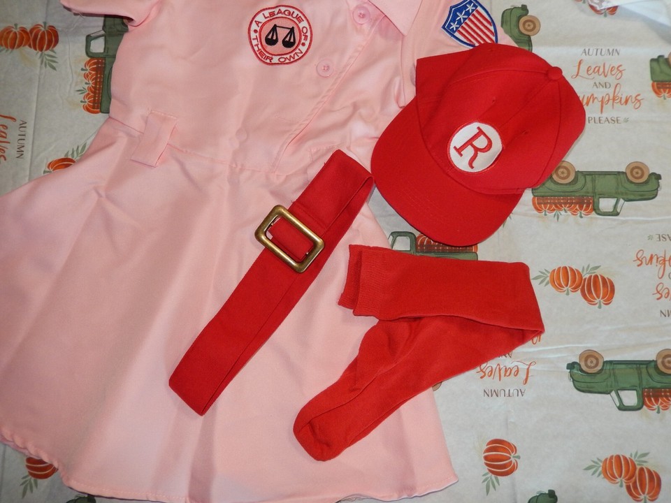 A League of Their Own Rockford Peaches Dress Dottie Halloween Costume M 810 KID eBay