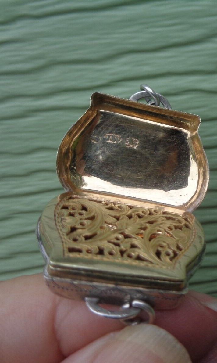 Georgian Sterling Silver Vinaigrette h/m 1818 Birmingham Joseph Willmore HANDBAG