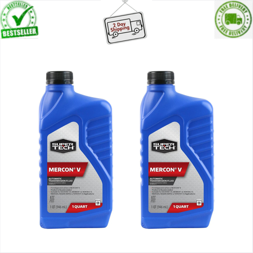 Super Tech MERCON V Automatic Transmission Fluid 1 Quart (Pack of 2