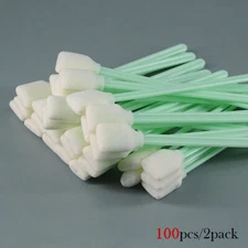 100pcs Cleaning Swabs Swab Sponge Stick For Solvent Format Inkjet Printer Roland