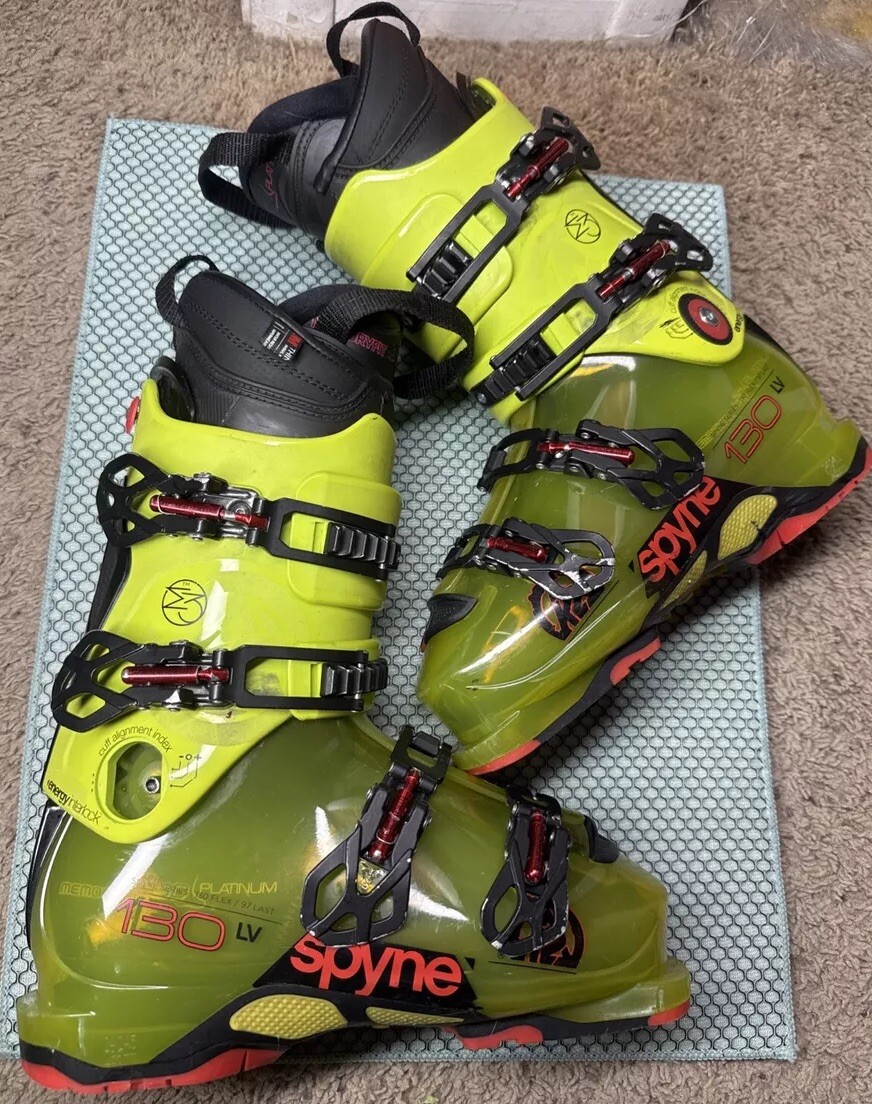 SALOMON Scarponi da sci alpino K2 Spyne 130 LV 24 24 5 286mm verde fluo MANCA IL BULLONE!