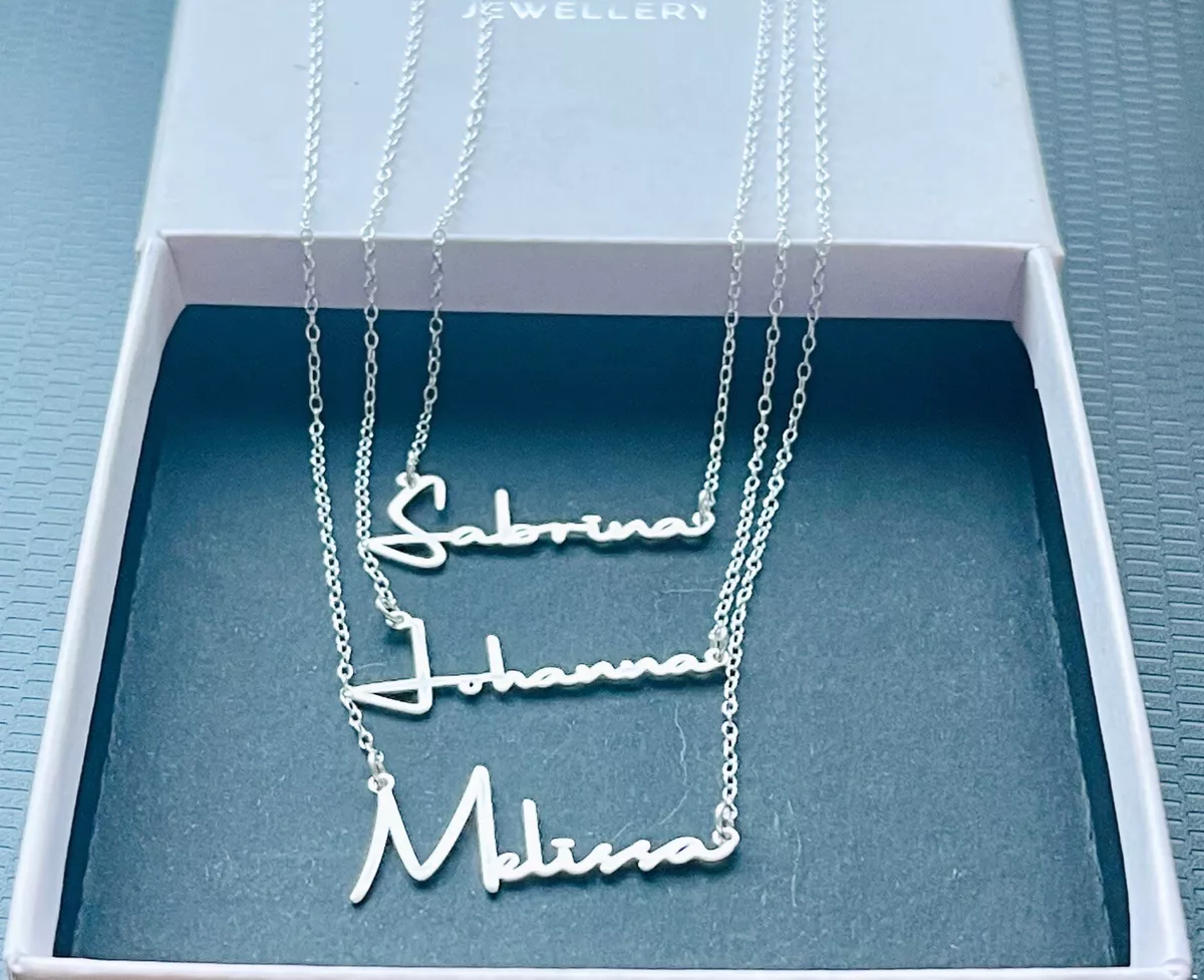 Sterling silver shop name jewelry