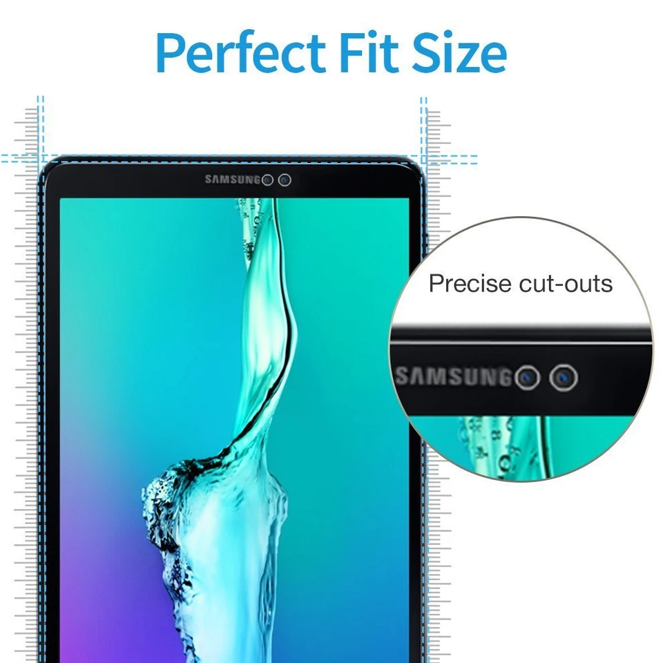Protector de pantalla de vidrio templado real ultra delgado premium 9H HD para tableta Samsung Foto 4 de 4