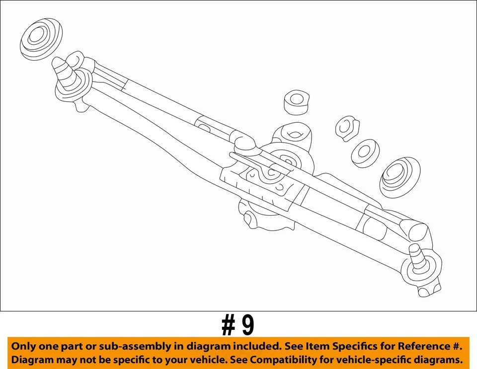 Used Windshield Wiper Linkage fits: 2004 Bmw 330I Grade A - Image 4 of 4