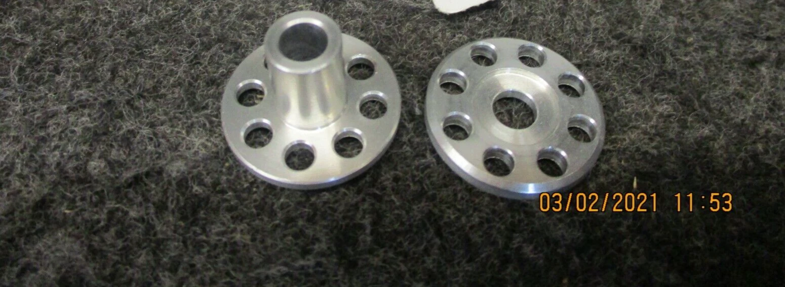 Honda CR125 2004 DOCWOB silver alloy exhaust pipe top hat washers fitting kit