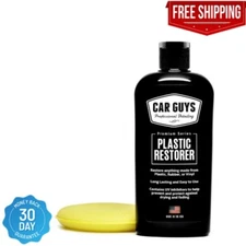 CAR GUYS Plastic Restorer Solution for Bringing Rubber, Vinyl & Plastic, 8 oz