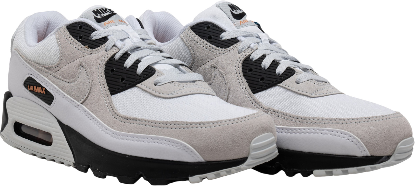 Preços baixos em Nike Air Max 90 White Black Hot Curry | eBay