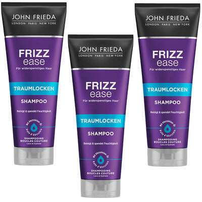 3x 250ml John Frieda Traumlocken Shampoo Frizz ease reinigt spendet Feuchtigkeit