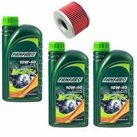 MotoröL Set 10W40 3 Liter ÖLfilter KN401 FüR Honda Kawasaki GPZ Yamaha XJR
