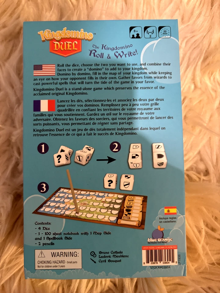 New KINGDOMINO DUEL Roll & Write DICE ROLLING BOARDGAME By Blue Orange Games NIB - Image 3 of 3