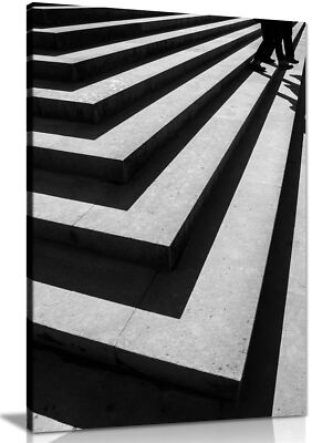 Schatten & Licht Stufen Treppe Gerahmtes Leinwandbild Wandbild Wohndeko