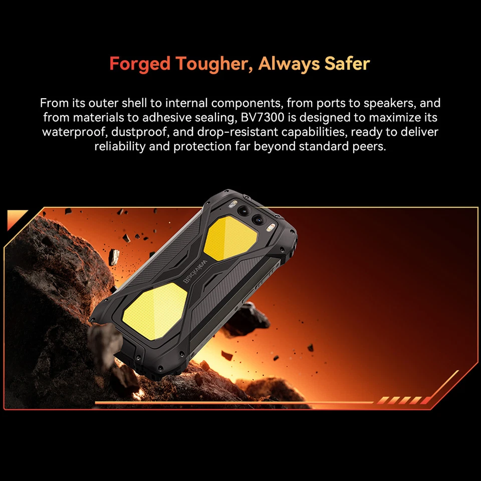 Blackview BV7300 Android 14 Rugged Smartphone 15000mAh 18GB+256GB Telefono NFC - Immagine 4 di 4
