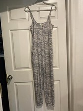 Honeydew Intimates Lounge Wear Sleeveless Jumpsuit Small Gray Camo New B30