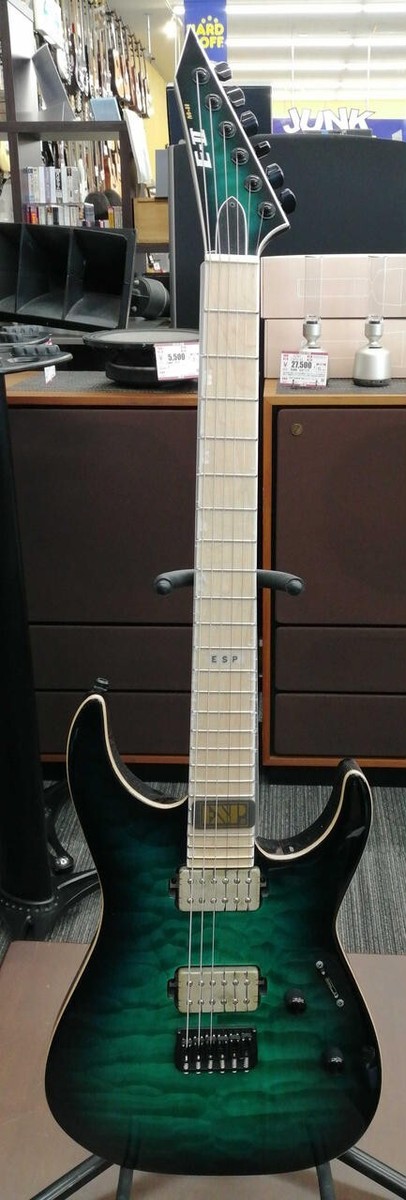 ESP M-II NT HS QM Green Made in Japan ST Type Solid Body