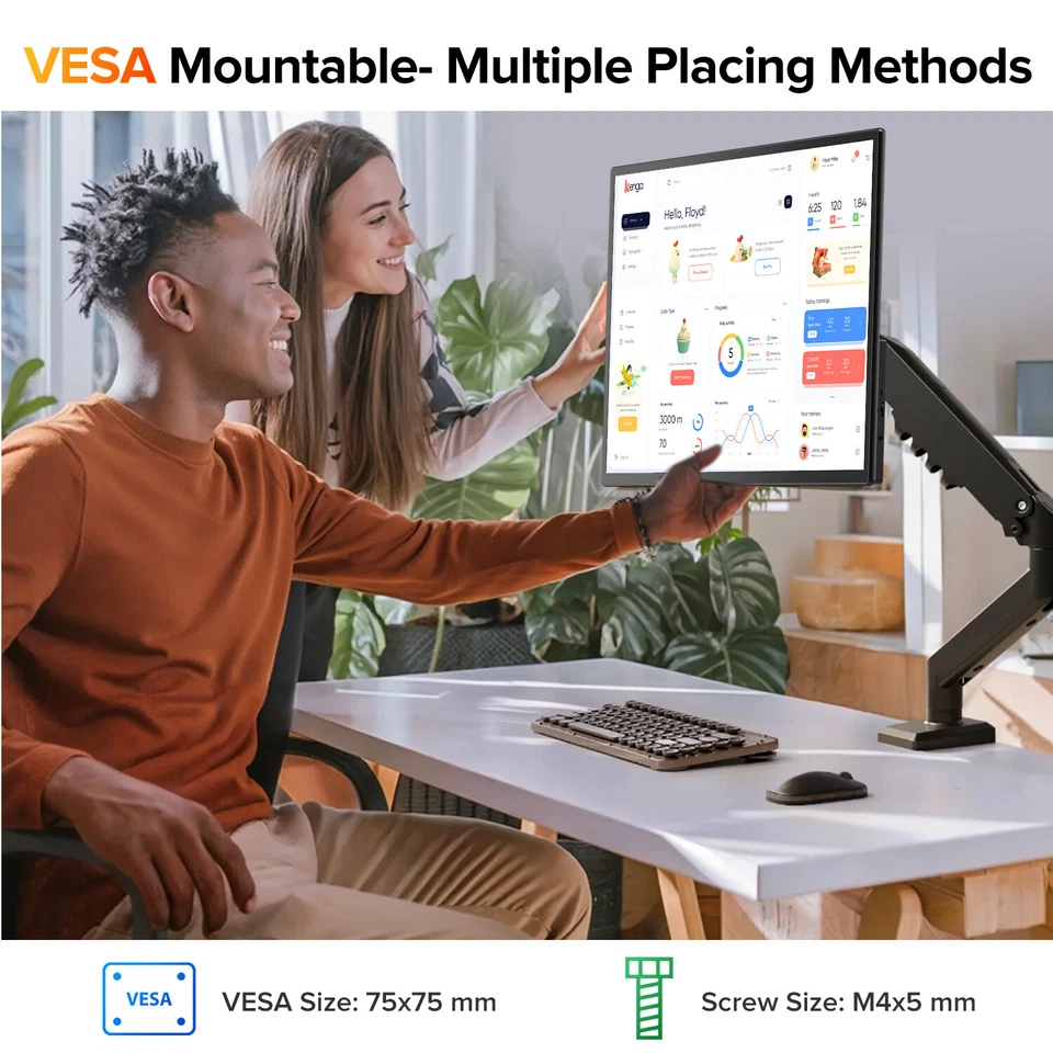 UPERFECT 21.5" 120HZ Touch Portable Monitor Screen Display For PS5 4 RPi Laptop - Image 4 of 4