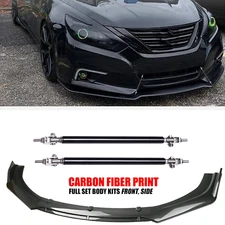 Front Bumper Lip Splitter Spoiler Kit Carbon Fiber For Nissan Altima Body Kit