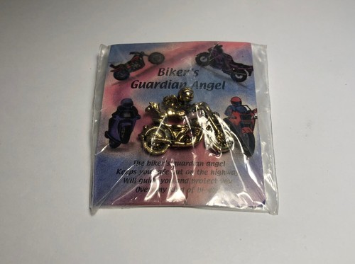 Biker motorcycle guardian angel pin - Picture 5 of 5