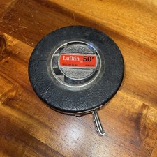 Antique Lufkin Dial 50 Ft Linen Corded Tape Measure No. 1553 — listing 5