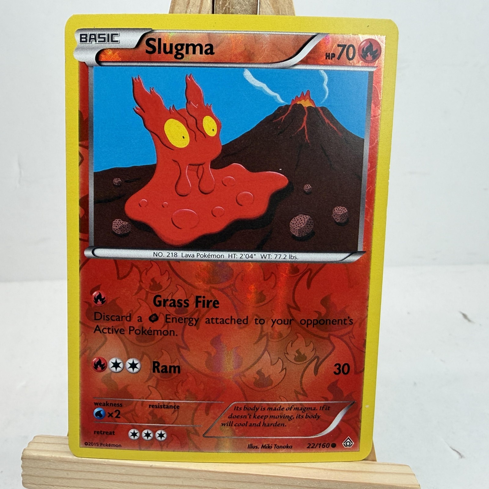 Pokemon Slugma 22/160 XY Primal Clash Holo 2015 Nintendo TCG Trading Card