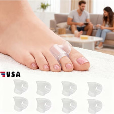 8  Soft Silicone Gel Toe Separator Bunion Toes Spacer Orthotics Pain Relief USA