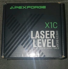 APEXFORGE X1C Cross Line Laser Level, with Rechargeable Battery, 100ft Green Bea