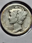 1921-D MERCURY  DIME. G- VG CONDITION. KEY DATE. LOW MINTAGE.