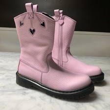Dr. Martens Pink Bex Heart P-O Boots Size 5L Big Girls 36EU NWOB