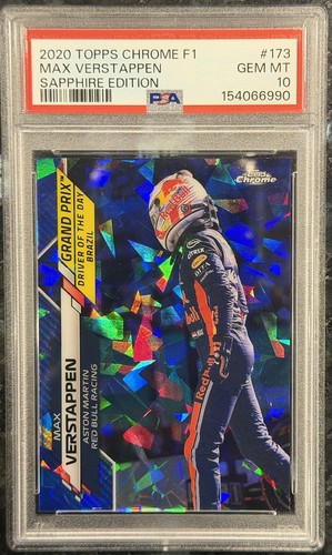 2020 Topps Chrome F1 - Max Verstappen Sapphire Edition #173 PSA 10
