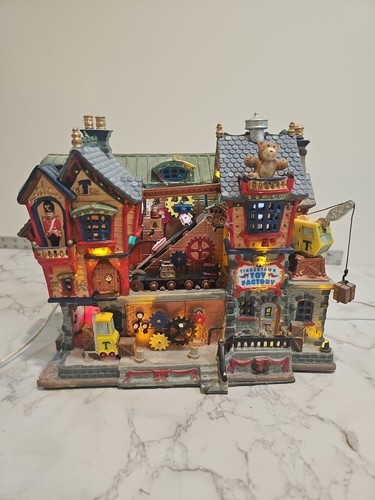 LEMAX 2005 Ceramic Tinkertown Toy Factory Christmas with Lights Music READ As Is - Picture 1 of 8