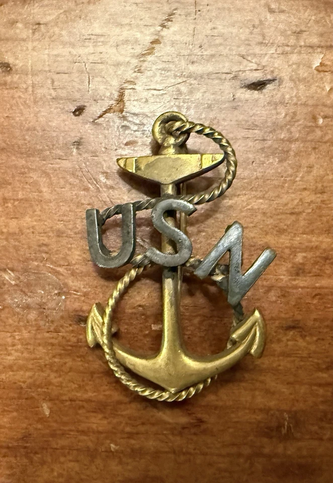 真棒 原版 第一次世界大战 美国海军 首席 小官 帽子 设备 无 Res。  — 第 3/4 张图片