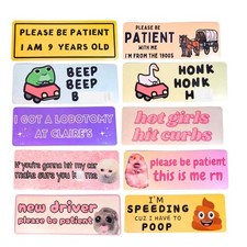 10PC Funny Car Bumper Magnet Fun Magnetic Magnets Sticker Small, Multi-color