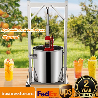 #ad 5.8Gal Fruit Wine Press Manual Stainless Steel Cider Press with Hydraulic Jack $173.75