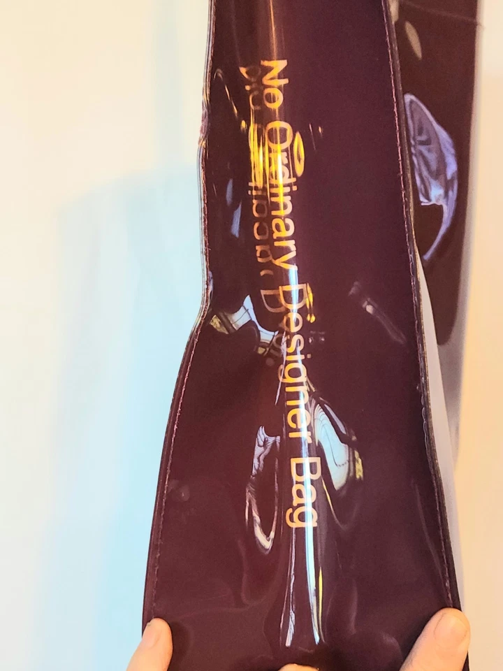 Ted Baker London Plum Icon Patent Tote Bag With Gold Bow - Image 4 of 4