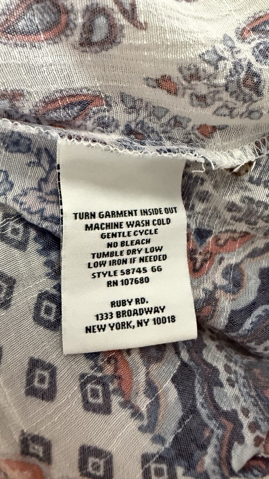 Ruby Rd. Patchwork Blouse PXL Boho Pintuck Pleate… - image 5