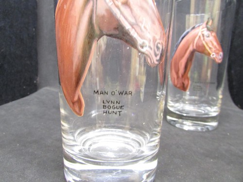 Group of 6 Kentucky Derby Winner Glasses - 5 Lynn Bogue Hunt - 1 Sintzenich - Picture 13 of 16