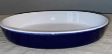 Emile Henry Cobalt Blue Oval Au Gratin Ceramic Baking Dish 8 1/2" x 6"