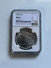 1924 $1 Peace Dollar NGC MS61