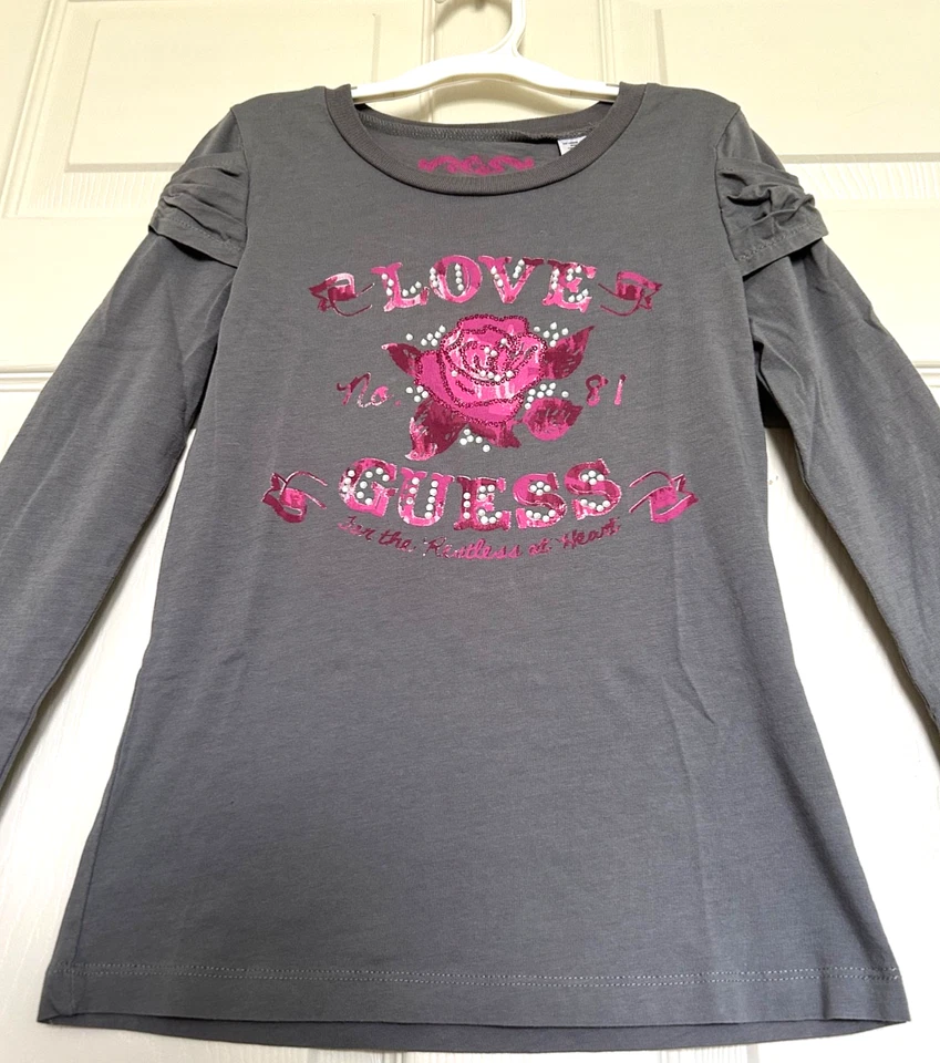 NUEVO TOP BLING ADIVINAR RARO AMOR ROSA PARA LOS INQUIETOS DE CORAZÓN - Niñas grandes M/10-12 Foto 3 de 4