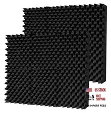 12x12x3 Inch Broadband Sound Panels - Thick Acoustic Foam Panels - 12 Eggcrates