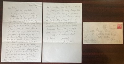 GEORGE M. COHAN-2 pp. Autograph Letter Signed w/ env. -1941-Fascinating content