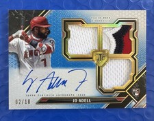 2021 Triple Threads Rookie Relics /10 Jo Adell Auto Sapphire Parallel with patch