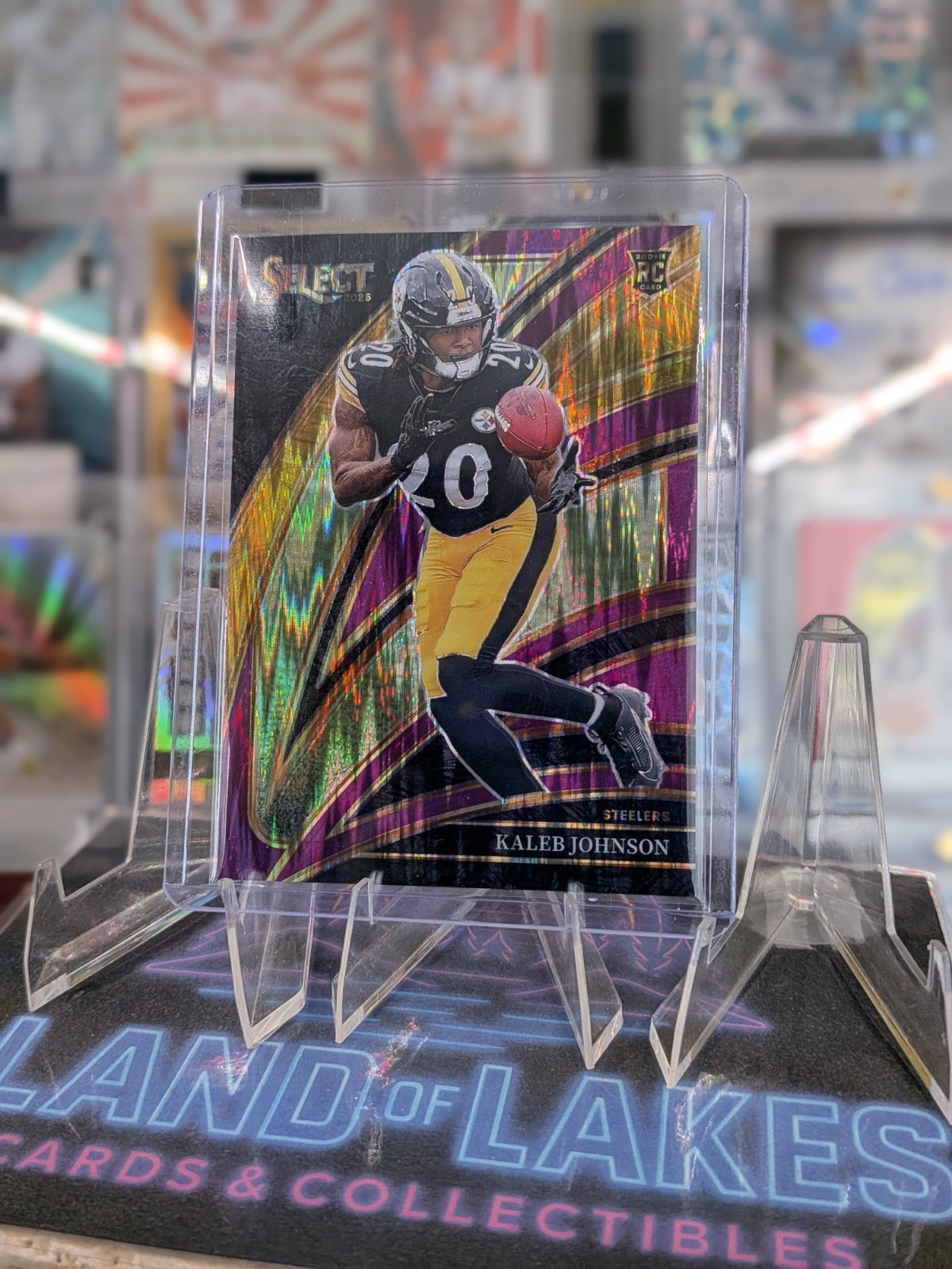 2025 Panini Select- Kaleb Johnson Purple Prizm Shock /699 Rookie Club Level #252