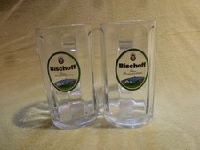 2 St. 4,0 l  Bierglas Humpen Bierkrug Glas Bischoff Bräu