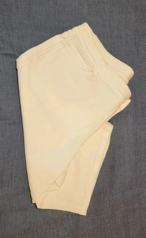 Pantalones Cortos J Jill Mujer Blanco Denim Bermudas Jean Elastizados Bolsillos Informales Talla 14 Foto 3 de 4