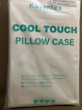 Kasentex Cool Touch Pillow Case - White - King - Soft and Silky - 20 x 36