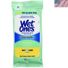 Gentle Cleansing Hand Wipes - 20 Count, Alcohol-Free for Easily Irritated Skin