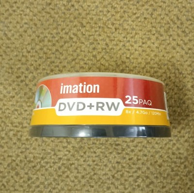 Imation DVD-RW 25 Pack 4 Hour 4.7GB DVD Recordable Disc Brand