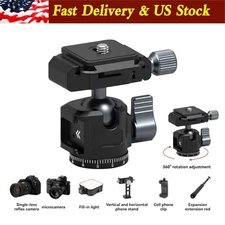 Camolo 360 Rotation Tripod Ball Head Camera Holder w/ Cold Shoe For Camera Mount